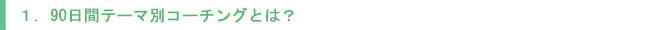 １．90日間テーマ別コーチングとは？